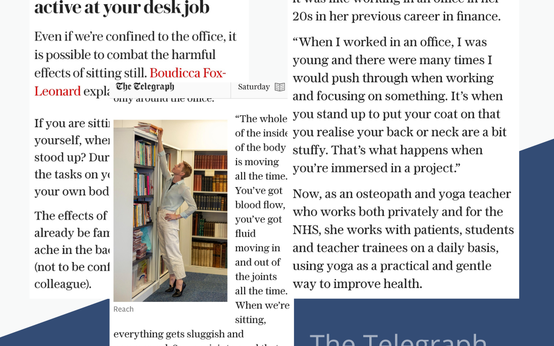 Anji in the Press – Tips for moving at your desk – The Telegraph
